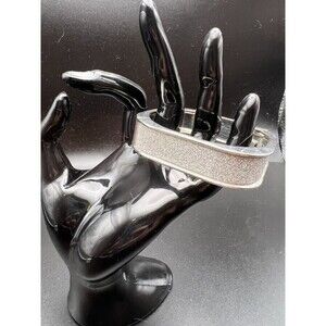 Silver Glitter Hinge Bracelet